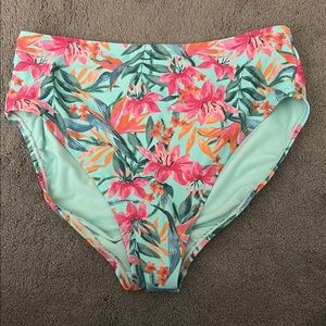 3 for $15 NWOT Kona Sol floral high waisted bikini bottom Large
